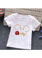 Baby Donald Duck T-shirt Cute Cartoon Print T-shirt Summer White O-Neck Short Sleeve Baby Boys Girls Clothes Baby Clothes