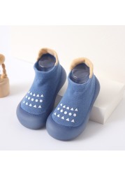 Newborn Baby Socks Shoes Boy Girl Dinosaur Baby First Walkers BeBe Cotton Comfort Soft Anti-Slip Prewalker Crib Infant Shoes