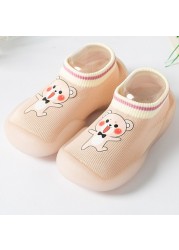 Newborn Baby Socks Shoes Boy Girl Dinosaur Baby First Walkers BeBe Cotton Comfort Soft Anti-Slip Prewalker Crib Infant Shoes