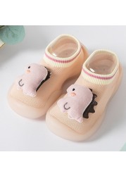 Newborn Baby Socks Shoes Boy Girl Dinosaur Baby First Walkers BeBe Cotton Comfort Soft Anti-Slip Prewalker Crib Infant Shoes