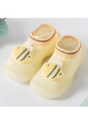 Newborn Baby Socks Shoes Boy Girl Dinosaur Baby First Walkers BeBe Cotton Comfort Soft Anti-Slip Prewalker Crib Infant Shoes