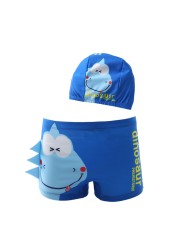 Children Swimming Trunks Cartoon Dinosaur Kids Swimwear For Boys Toddler Swimsuit Boy Shorts For Swimming Baby Bath Tub Set