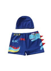 Children Swimming Trunks Cartoon Dinosaur Kids Swimwear For Boys Toddler Swimsuit Boy Shorts For Swimming Baby Bath Tub Set