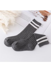 1-12 Years Teenage Kids Boys Toddlers Girls Socks Knee High Long Soft Cotton Baby Socks Stripped Children Socks School Clothes