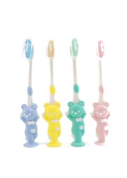 4pcs/set Baby Teeth Children Soft Bristles Cute Teething Rings Soft Toothbrush Silicone Baby Kids Toothbrushes Oral Care Cleaning