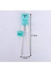 1pc cute cartoon baby beginner training chopsticks food grade silicone animal pattern baby learning chopsticks