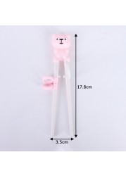 1pc cute cartoon baby beginner training chopsticks food grade silicone animal pattern baby learning chopsticks