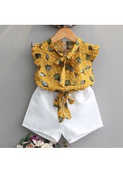 Kids Girls Clothing Sets Summer New Style Brand Baby Girls Clothes Short Sleeve T-shirt + Pant Dress 2pcs Children Clothing Suits