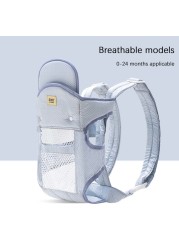 New Baby Carrier Double Shoulder Mesh Breathable Soft Multifunctional Mother Sling Wrap Baby Kangaroo Adjustable Safety Carrier