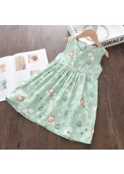 Keelorn 2022 New Summer Girl Princess Dresses Children's Embroidery Three-Dimensional Flower Lace Mesh Dress 2-6Y Kids Outfits