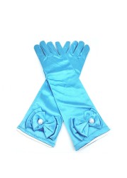 Kids Princess Long Gloves Long Accessories 11 Colors Birthday Party Wedding Elsa Anna Cinderella Belle Sofia