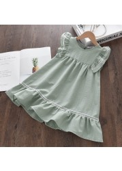 Keelorn Girls Dress Summer 2022 Kids Clothes Sleeveless Hollow Out Baby Princess Dresses For Baby Clothes Vestidos 2-7Y