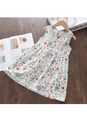 Keelorn Girls Dress Summer 2022 Kids Clothes Sleeveless Hollow Out Baby Princess Dresses For Baby Clothes Vestidos 2-7Y