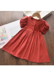 Keelorn Girls Dress Summer 2022 Kids Clothes Sleeveless Hollow Out Baby Princess Dresses For Baby Clothes Vestidos 2-7Y