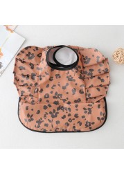 Waterproof Baby Food Eating Baby Bibs PU Cartoon Smock For Babies Feeding Clothes Sleeveless Bib With Pocket Newborn Baby Bib