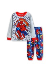 New Spring Autumn Children's Clothing Sets Boys Sleepwear Kids Clothes Spider Pajamas Set Baby Girls Cotton Cartoon Cars Pajamas