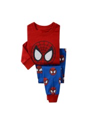 New Spring Autumn Children's Clothing Sets Boys Sleepwear Kids Clothes Spider Pajamas Set Baby Girls Cotton Cartoon Cars Pajamas