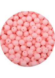 LOVKA 12mm 100pcs/lot Silicone Beads Food Grade Baby Teether Round Beads Baby Chewing Teething Beads Silicone Teether Diy