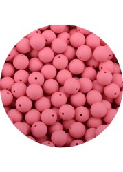 LOVKA 12mm 100pcs/lot Silicone Beads Food Grade Baby Teether Round Beads Baby Chewing Teething Beads Silicone Teether Diy