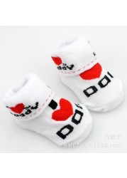 Spring Autumn Baby Cotton Socks Soft Cute Love Mama Girls Boys Floor Socks for 0-6 Months Newborn Baby Stripe Newborn Stuff