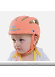 Baby Safety Protective Helmet Boys Girls Baby Hats Cotton Soft Mesh Adjustable Head Protection Children Walking Caps