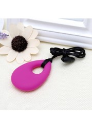 1pc Silicone Teardrop Necklace Teething Necklace for Autism Teether Chew Sensory