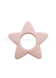 Creative Cute and Fun Five-pointed Star Baby Teether Comfortable Soft and Safe Silicone Teether Exercises Baby Grasping Ability