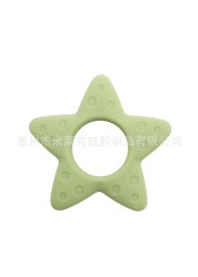 Creative Cute and Fun Five-pointed Star Baby Teether Comfortable Soft and Safe Silicone Teether Exercises Baby Grasping Ability