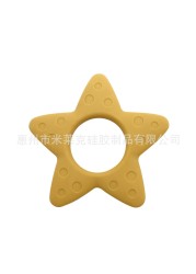 Creative Cute and Fun Five-pointed Star Baby Teether Comfortable Soft and Safe Silicone Teether Exercises Baby Grasping Ability