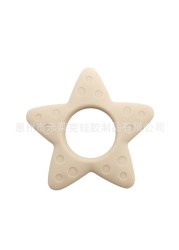 Creative Cute and Fun Five-pointed Star Baby Teether Comfortable Soft and Safe Silicone Teether Exercises Baby Grasping Ability