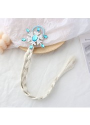 Elsa Cosplay Weaving Tangled Braid Kids Rapunzel Princess Hair Headband Girl Wig Princess Girls Headband Kids Hair Hoop Braided