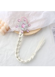 Elsa Cosplay Weaving Tangled Braid Kids Rapunzel Princess Hair Headband Girl Wig Princess Girls Headband Kids Hair Hoop Braided