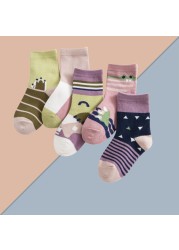 5 pairs soft cotton children socks cute cartoon print kids socks newborn baby boy socks casual girls boys socks 1 to 12 years