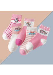 5 pairs soft cotton children socks cute cartoon print kids socks newborn baby boy socks casual girls boys socks 1 to 12 years