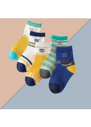 5 pairs soft cotton children socks cute cartoon print kids socks newborn baby boy socks casual girls boys socks 1 to 12 years