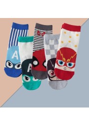 5 pairs soft cotton children socks cute cartoon print kids socks newborn baby boy socks casual girls boys socks 1 to 12 years