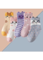 5 pairs soft cotton children socks cute cartoon print kids socks newborn baby boy socks casual girls boys socks 1 to 12 years