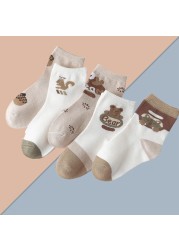 5 pairs soft cotton children socks cute cartoon print kids socks newborn baby boy socks casual girls boys socks 1 to 12 years