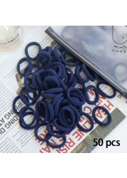 50/100pcs Colorful Girl Hairband Children Headband Small Elastic Hair Bands Scrunchy Baby Rubber Band Nylon Hair Accessories Toddler