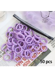 50/100pcs Colorful Girl Hairband Children Headband Small Elastic Hair Bands Scrunchy Baby Rubber Band Nylon Hair Accessories Toddler