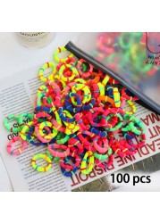 50/100pcs Colorful Girl Hairband Children Headband Small Elastic Hair Bands Scrunchy Baby Rubber Band Nylon Hair Accessories Toddler