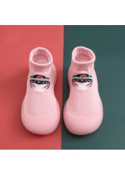 Cute Baby Anti-Slip Frist Walkers Cartoon Newborn Baby Girls Boys Anti-Slip Socks Slippers Boots Shoes Suitable for Baby Toddler