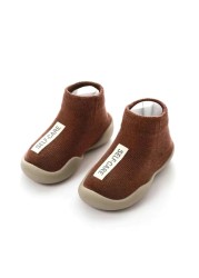 Cute Baby Anti-Slip Frist Walkers Cartoon Newborn Baby Girls Boys Anti-Slip Socks Slippers Boots Shoes Suitable for Baby Toddler