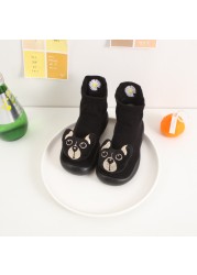 Cute Baby Anti-Slip Frist Walkers Cartoon Newborn Baby Girls Boys Anti-Slip Socks Slippers Boots Shoes Suitable for Baby Toddler