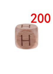 200pcs 12mm Beech Wooden Beads For Baby Wood Letters Bead Baby Teether Diy Beads With Silicone Teether Letters Alphabet