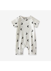 infant baby boy girl romper spring summer newborn cute printed jumpsuit casual short sleeve baby boy outfits clothes