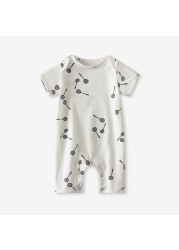 infant baby boy girl romper spring summer newborn cute printed jumpsuit casual short sleeve baby boy outfits clothes