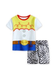 New Kids Boys Girls Clothes Baby Princess Pajamas Summer Short Sleeve Set Cartoon Minnie Children Sleepwear