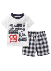 New Kids Boys Girls Clothes Baby Princess Pajamas Summer Short Sleeve Set Cartoon Minnie Children Sleepwear