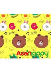 Asenape Printed Fabric for Baby Reusable Cloth Diaper Wet Bag, BPA Free Waterproof Fabric PUL for Baby Nack Bag